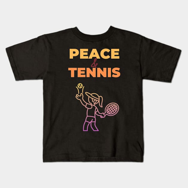 Peace & Tennis - International day of Peace Kids T-Shirt by Tee Shop